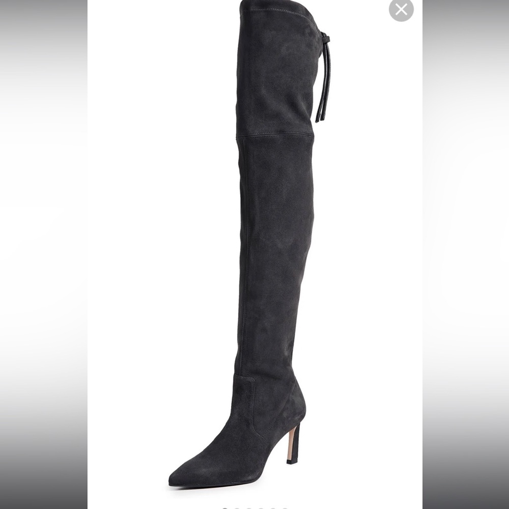 NWT Stuart Weitzman Natalia 75 Suede Over The Knee Thigh High Black Boots